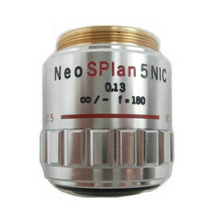 Olympus NEO SPlan 5NIC 0.13 ∞/0 f=180 Microscope Objective IC 5 Working