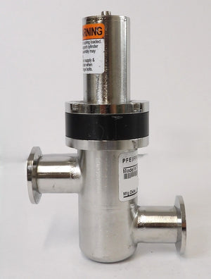 Pfeiffer Vacuum 3870-02323 Pneumatic Angle Valve Reseller Lot of 2 Working