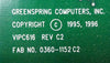 Greenspring Computers VIP616 Rev C2 Industry Pack PCB Card Working Surplus