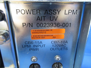 KLA-Tencor 0023936-001 Power Assy LPM AIT UV Missing Panels Used Working