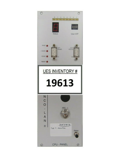 Balzers 1-Axis Pos. CPU VME Panel PCB PANCO-LAN Wyttenbach W322A Unaxis Working