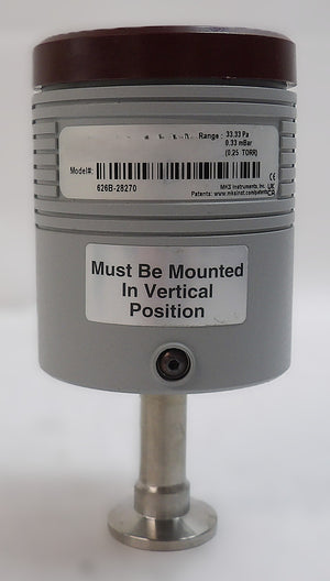 MKS Instruments 626B-28270 Baratron Capacitance Manometer Type 626 Surplus