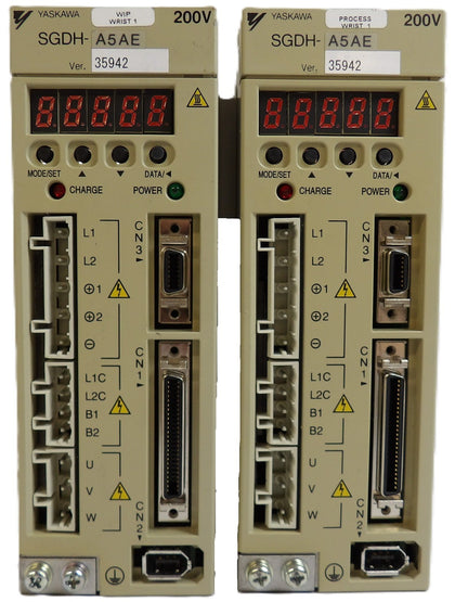Yaskawa Electric SGDH-A5AE Servo Driver SERVOPACK Lot of 2 Working Surplus