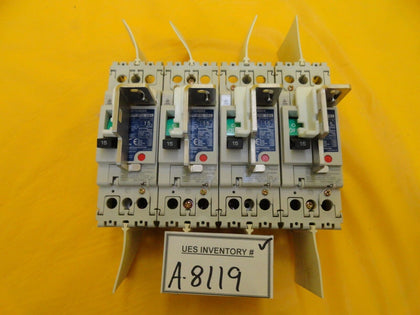 Mitsubishi NF50-SWU2 015 Circuit Breaker NF50-SWU Reseller Lot of 4 Used Working