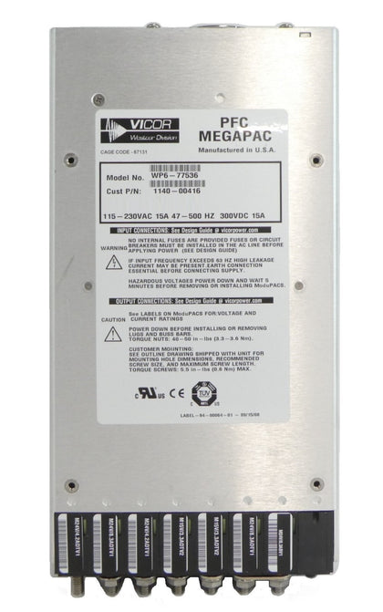 Vicor WP6-77536 Power Supply MegaPAC AMAT Applied Materials 1140-00416 Working