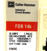 Cutler-Hammer FDB3050WL11 FDB3015WL11 3-Pole Circuit Breaker FDB 14k Lot of 4 Wo