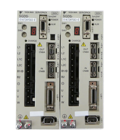 Yaskawa Electric SGDS-01A72AY583 Servo Drive SERVOPACK SynqNet Lot of 2 Working