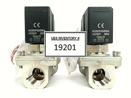 SMC VXZ2240J-04-2CR1 2-Way Media Valve Lot of 2 New Surplus