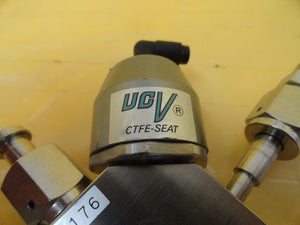 Motoyama SUSF316L 3-Way Diaphragm Valve Normally Open 10K-1/4 Used Working