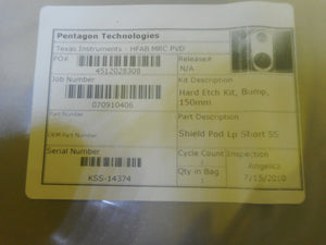 TEL Tokyo Electron LP Short SS Pod Shield New