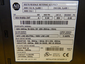 AB Allen-Bradley 1404-M405A-DNT Powermonitor 3000 Set 1404-DM Working Surplus