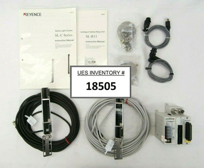 Keyence SL-C Series Safety Light Curtain Set SL-C16F-R SL-C16F-T SL-R11 Spare