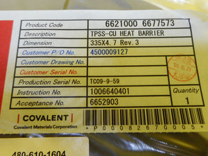 ASM Advanced Semiconductor Materials 2949717-01 TPSS-CU Heat Barrier Copper New