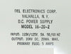 Del Electronics 16-20-2 High Voltage Power Supply Varian VSEA 4020014 New Spare