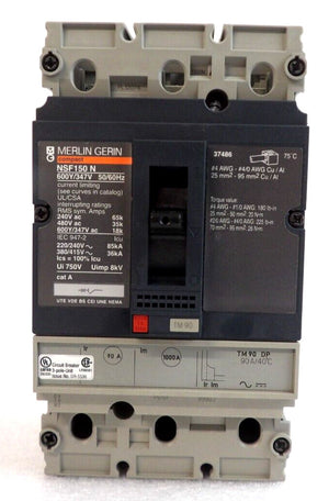 Merlin Gerin NFNF36090 3-Pole Circuit Breaker Compact NS NSF150 N Lot of 8 New