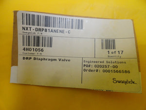 Swagelok NXT-DRP81ANENE-C High Purity DRP Radial Diaphragm Valve New