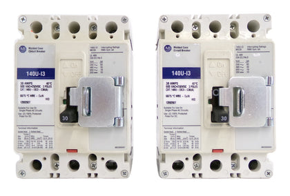 AB Allen-Bradley 140U-I3C3-C30 Circuit Breaker 140U-I3 Lot of 2 Working