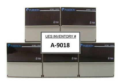 Pureron DFM2-1000 Digital Flow Meter Reseller Lot of 5 Working Surplus
