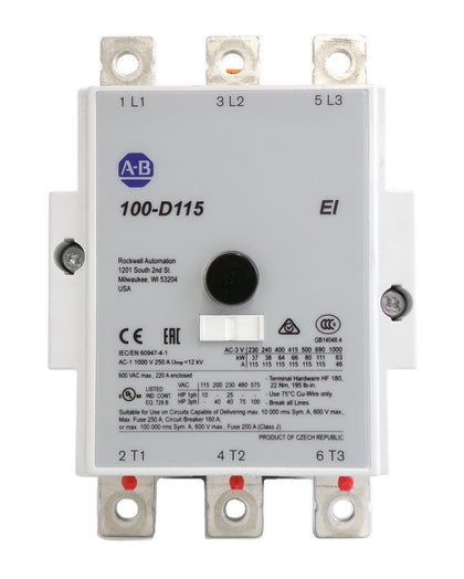 AB Allen-Bradley 100-D115 Industrial Contactor 100-D 110-130V Working Surplus