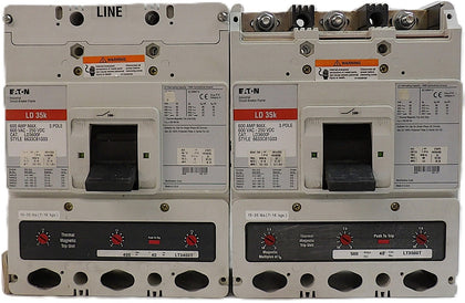 Eaton 6633C81G03 LD 35k 3-Pole Circuit Breaker LD3600F Lot of 2 Working