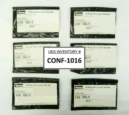 Parker 060916V8562 Parofluor O-Ring 6-916 V8562-75 Reseller Lot of 6 New Spare