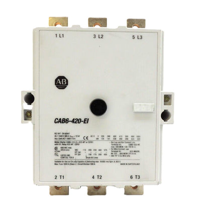 AB Allen-Bradley CAB6-420-EI Industrial Contactor CAB6-P 110-130V Working