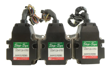Sanyo Denki 103H7126-07E0 Stepping Motor Step-Syn Lot of 3 New Surplus
