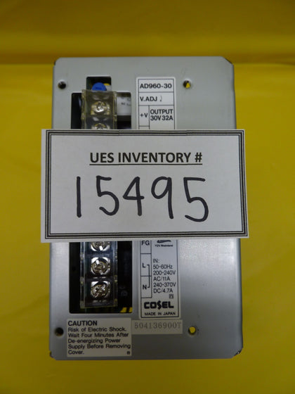 Cosel 504136900T AC/DC Adjustable Voltage Power Supply AD960-30 Used Working