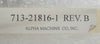 Lam Research 713-021816-001 Blank Cover 713-21816-1 Manufacturer Refurbished