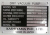 HC30 Kashiyama HC30B Screw Drive Dry Vacuum Pump No Feet Wheels Untested As-Is