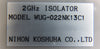 Nihon Koshuha WUG-022NK13C1 Microwave 2GHz Isolator Assembly RF Working