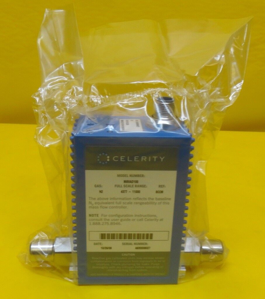 Celerity MSVAD100 Mass Flow Controller MFC 49-125310A10 IN2 5000 SCCM H2 New