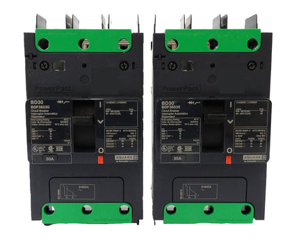 Square D BDF36030 Circuit Breaker PowerPact BD30 AMAT 0680-04290 Lot of 2 New
