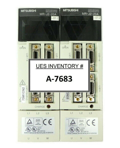 Mitsubishi MR-J2-20A-S12 AC Servo Drive Reseller Lot of 2 Working Spare