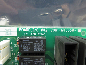 TEL Tokyo Electron 2981-600550-11 I/O Board #2 PCB ACT12 Used Working