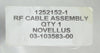 AMP 1252152-1 SRC-LF RF Cable FC38RL Novellus Systems 03-103583-00 New Surplus