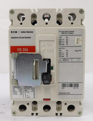 Eaton 6639C82G98 Industrial Circuit Breaker FD3030L Reseller Lot of 2 Working