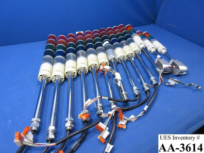 Patlite STPB-T Assorted Signal Towers LME-TFBL & LE-FBP Lot of 13 Used Working