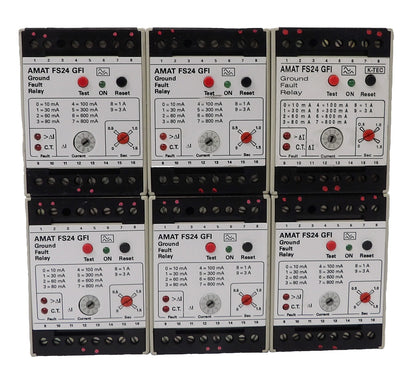 Littlefuse AMAT-FS24-GFI Residual Current Relay Reseller Lot of 6 Working