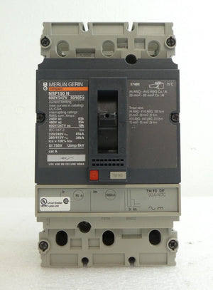 Schneider Electric NSF150N Compact 3-Pole Circuit Breaker Lot of 2 New Surplus