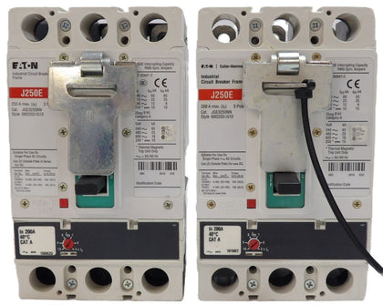 Eaton JGE3250NN 3 Pole Circuit Breaker J250E Lot of 2 Working