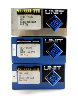 UNIT Instruments UFC-1660 Mass Flow Controller MFC Cl2 SiH4 NF3 O2 Ar Lot of 11