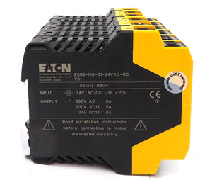 Eaton ESR5-NO-31-24VAC-DC-V01 Safety Relay Reseller Lot of 6 Working