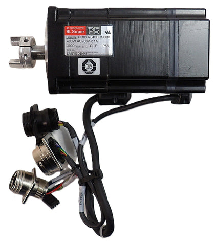 Sanyo Denki P50B07040HCS00M AC Servo Motor BL Super P5 Working Surplus