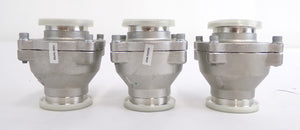 Edwards M56104054 iXH Series PTFE Check Valve with Clamp Lot of 3 New Surplus