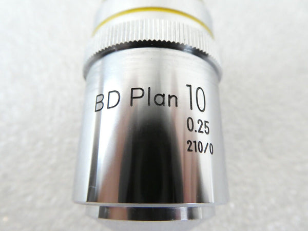 Nikon BD Plan 10 0.25 Microscope Objective 210/0 Reseller Lot of 5 Sur ...