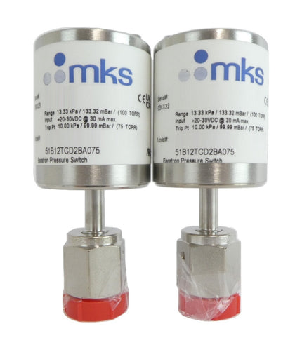 MKS Instruments 51B12TCD2BA075 Baratron Pressure Switch Type 51B Lot of 2 New
