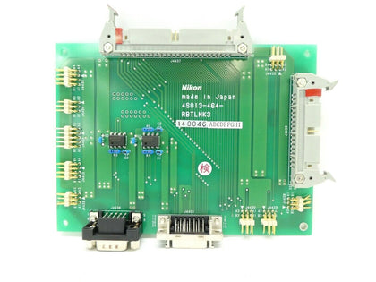 Nikon 4S013-464 Robot Link Board PCB RBTLNK3 NSR-S307E Bent Pins Untested As-Is