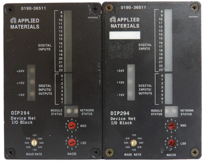 AMAT Applied Materials 0190-36511 DeviceNet I/O Block DIP294 Lot of 2 Working