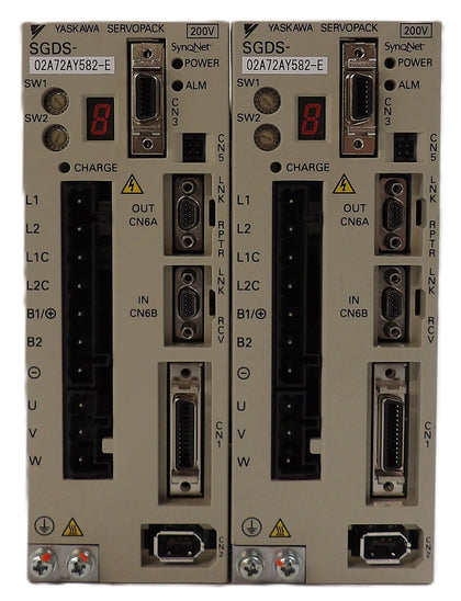 Yaskawa Electric SGDS-02A72AY582-E Servo Drive SERVOPACK Lot of 2 Working